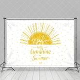 Aperturee - Aperturee White Yellow Sunshine Hello Summer Party Backdrop
